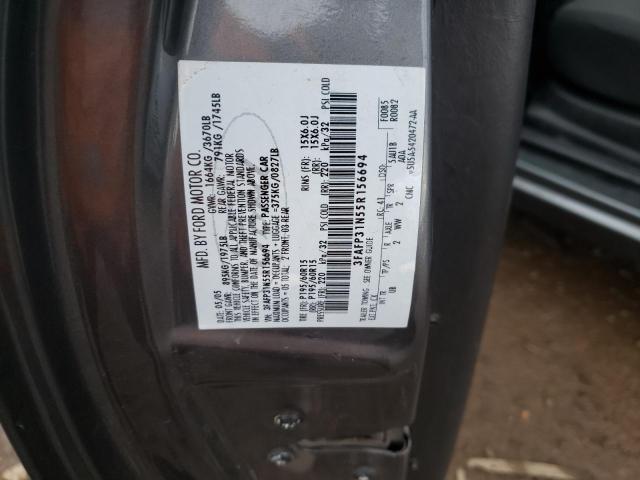 3FAFP31N55R156694 - 2005 FORD FOCUS ZX3 GRAY photo 12