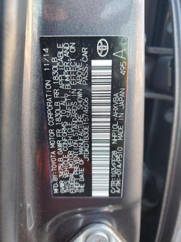 JTDKDTB30E1574606 - 2014 TOYOTA PRIUS C GRAY photo 12