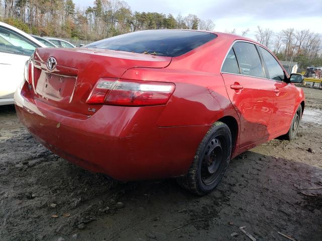 4T1BE46K57U178320 - 2007 TOYOTA CAMRY CE RED photo 3