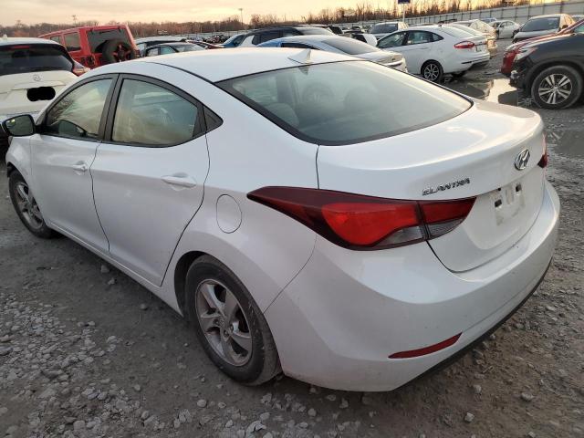 5NPDH4AE6FH553596 - 2015 HYUNDAI ELANTRA SE WHITE photo 2