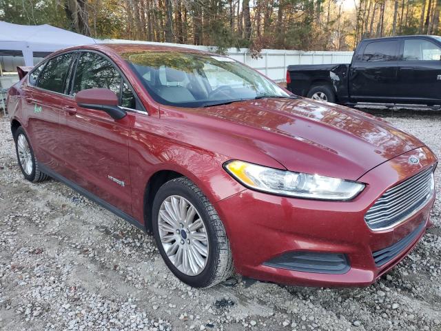 3FA6P0UU6ER281799 - 2014 FORD FUSION S HYBRID BURGUNDY photo 4