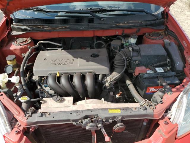 2T1KR32E04C201840 - 2004 TOYOTA COROLLA MA XR RED photo 11