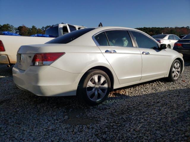 1HGCP36838A050356 - 2008 HONDA ACCORD EXL WHITE photo 3