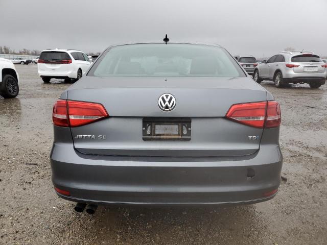 3VWLA7AJ8FM219074 - 2015 VOLKSWAGEN JETTA TDI GRAY photo 6