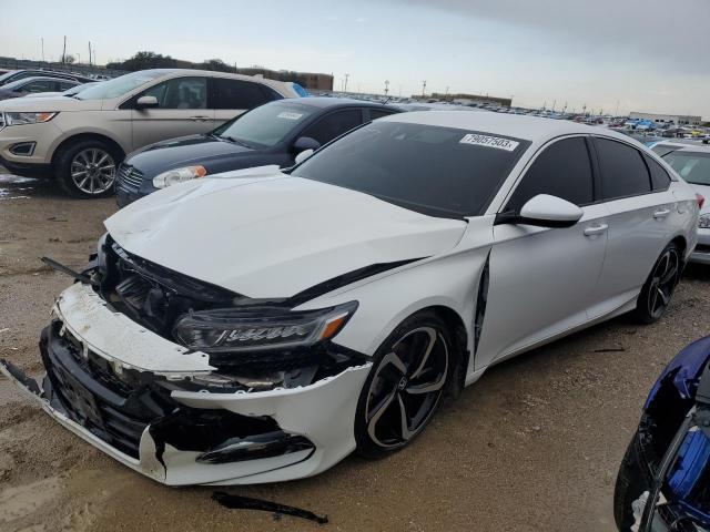 1HGCV1F38JA153762 - 2018 HONDA ACCORD SPORT WHITE photo 1