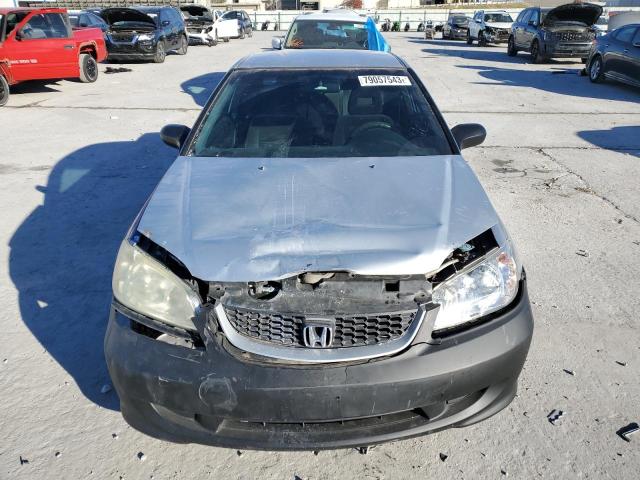 1HGEM22774L018808 - 2004 HONDA CIVIC HX GRAY photo 5