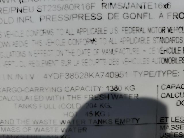 4YDF38528KA740951 - 2019 KEYSTONE MONTANA TAN photo 10