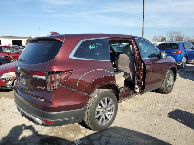 5FNYF6H35LB030507 - 2020 HONDA PILOT EX BURGUNDY photo 3