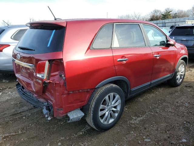 5XYKU4A21BG021764 - 2011 KIA SORENTO EX RED photo 3