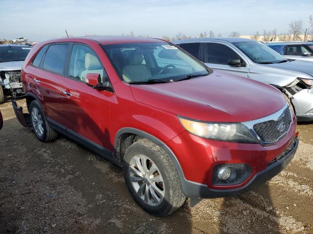 5XYKU4A21BG021764 - 2011 KIA SORENTO EX RED photo 4