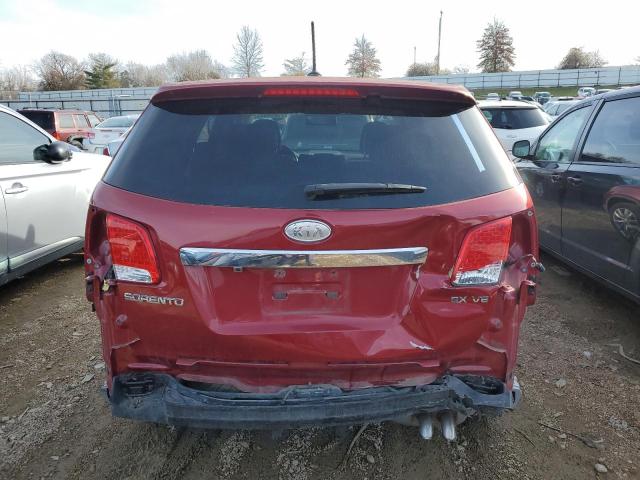 5XYKU4A21BG021764 - 2011 KIA SORENTO EX RED photo 6