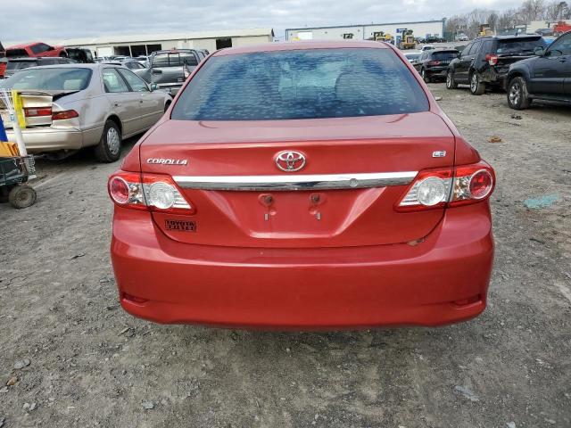 2T1BU4EE1DC972100 - 2013 TOYOTA COROLLA BASE RED photo 6