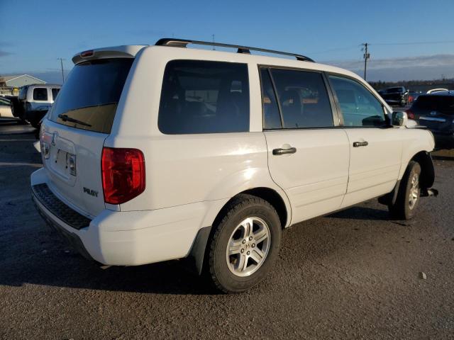 2HKYF18525H538619 - 2005 HONDA PILOT EXL WHITE photo 3