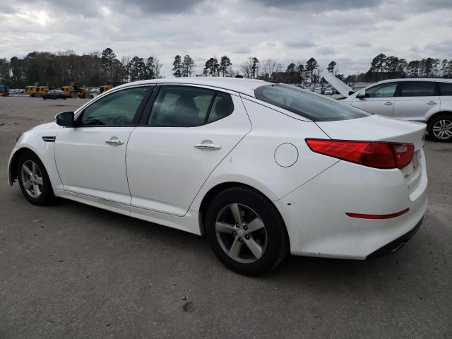 KNAGM4A75F5663370 - 2015 KIA OPTIMA LX WHITE photo 2