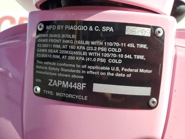 ZAPM448F6A5019533 - 2010 VESPA LX 150 PINK photo 10