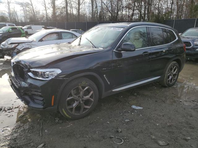 5UXTY5C06M9G18733 - 2021 BMW X3 XDRIVE30I BLACK photo 1