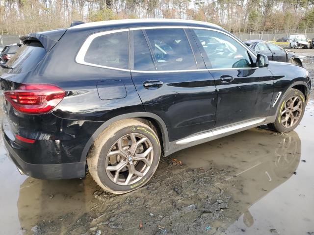 5UXTY5C06M9G18733 - 2021 BMW X3 XDRIVE30I BLACK photo 3