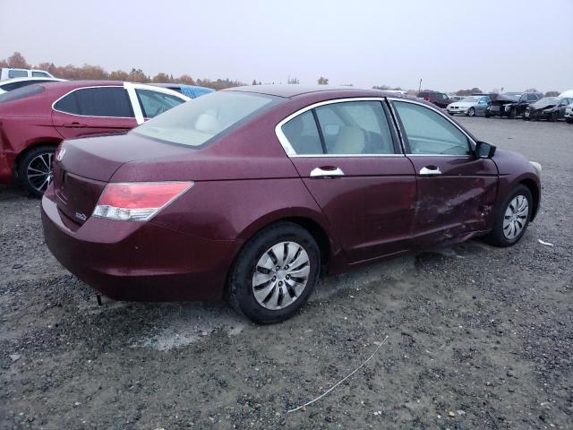 1HGCP26389A187261 - 2009 HONDA ACCORD LX BURGUNDY photo 3