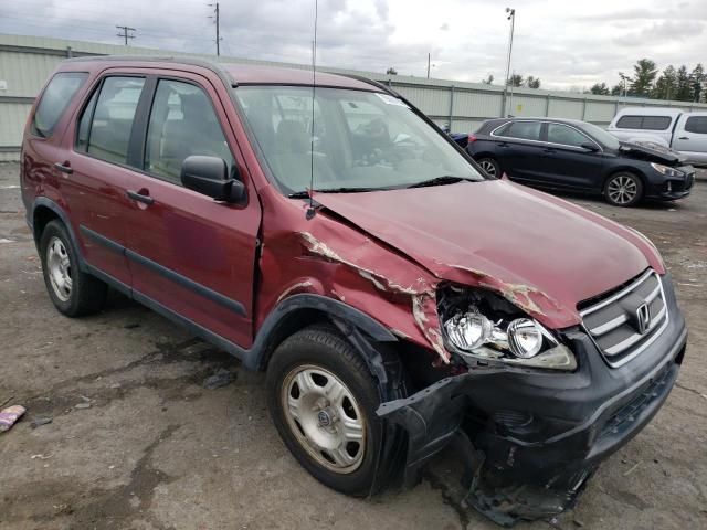 JHLRD78545C031202 - 2005 HONDA CR-V LX BURGUNDY photo 4