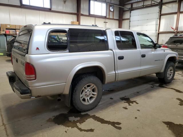 1B7HG38N62S657599 - 2002 DODGE DAKOTA QUAD SPORT SILVER photo 3