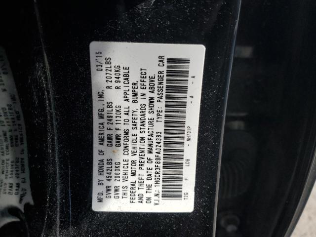 1HGCR3F89FA024383 - 2015 HONDA ACCORD EXL BLACK photo 12