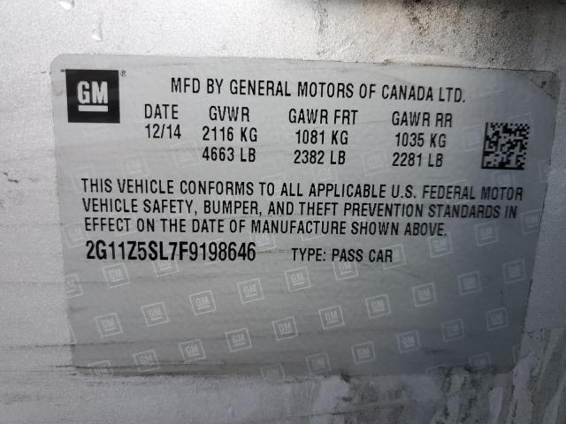 2G11Z5SL7F9198646 - 2015 CHEVROLET IMPALA LS SILVER photo 13