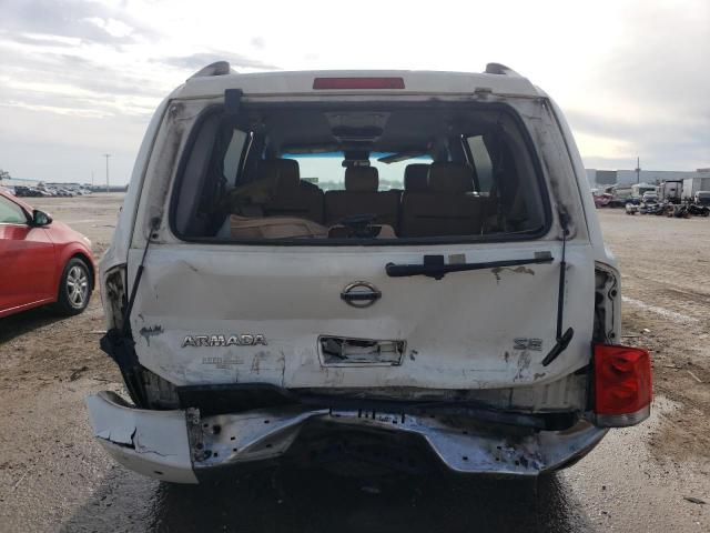 5N1AA08B95N728140 - 2005 NISSAN ARMADA SE WHITE photo 6