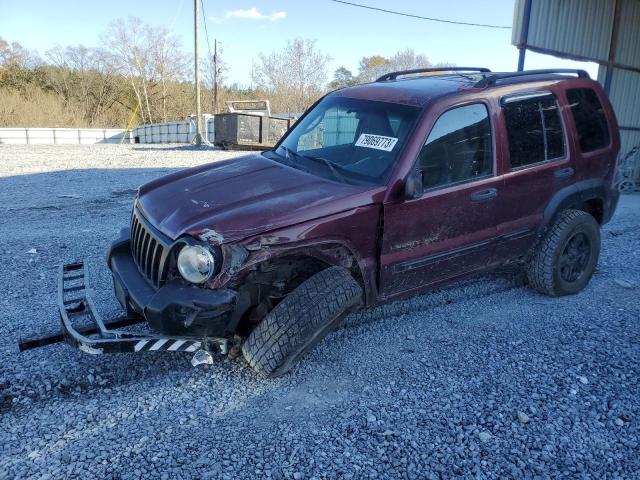 1J4GL48K62W300073 - 2002 JEEP LIBERTY SPORT BURGUNDY photo 1