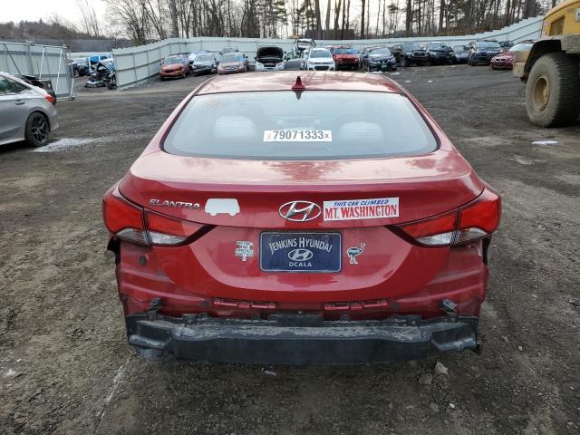 KMHDH4AE5GU484922 - 2016 HYUNDAI ELANTRA SE RED photo 6