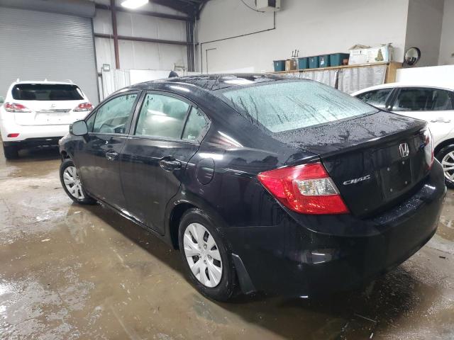 19XFB2F53CE109664 - 2012 HONDA CIVIC LX BLACK photo 2