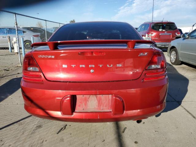 1B3EL76R74N106449 - 2004 DODGE STRATUS R/T RED photo 6