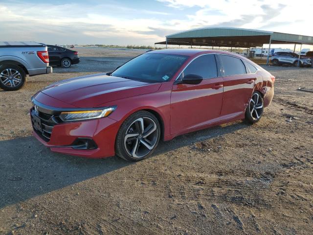 1HGCV1F46MA006224 - 2021 HONDA ACCORD SPORT SE RED photo 1