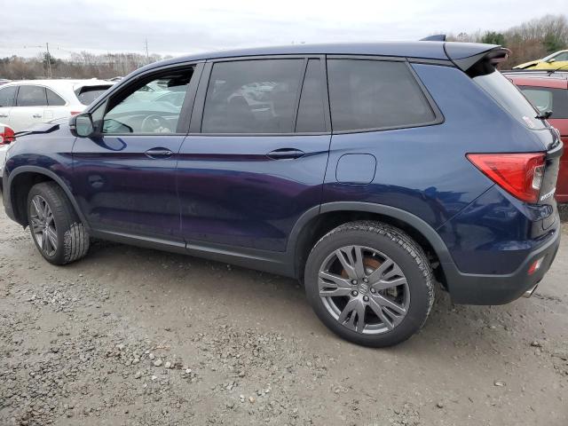 5FNYF8H59KB021482 - 2019 HONDA PASSPORT EXL BLUE photo 2