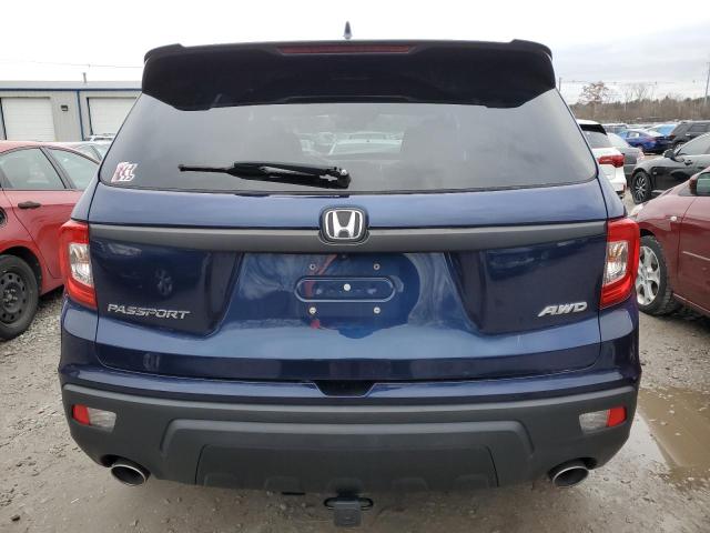 5FNYF8H59KB021482 - 2019 HONDA PASSPORT EXL BLUE photo 6