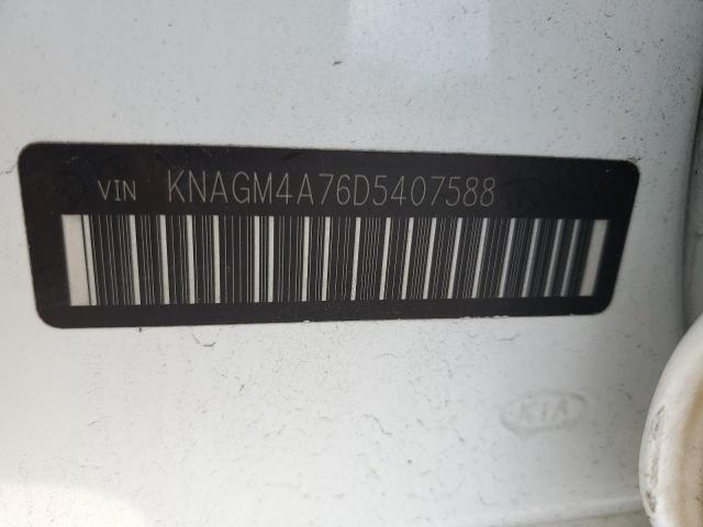 KNAGM4A76D5407588 - 2013 KIA OPTIMA LX WHITE photo 12