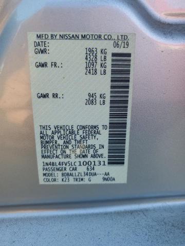 1N4BL4FV5LC100131 - 2020 NISSAN ALTIMA PLATINUM SILVER photo 12