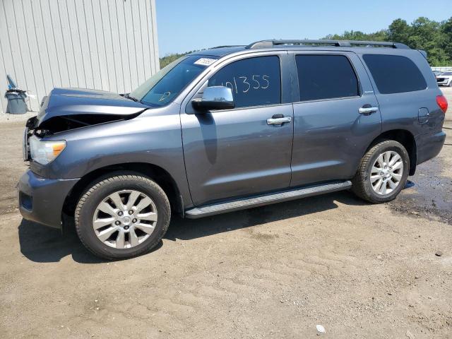 5TDYY5G16ES050199 - 2014 TOYOTA SEQUOIA PLATINUM GRAY photo 1