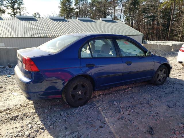 1HGES16374L024115 - 2004 HONDA CIVIC DX VP BLUE photo 3