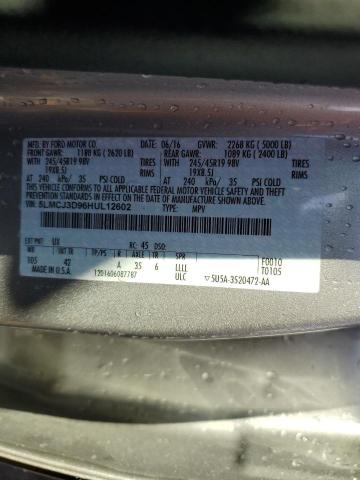 5LMCJ3D96HUL12602 - 2017 LINCOLN MKC RESERVE ვერცხლისფერი ფოტო 13