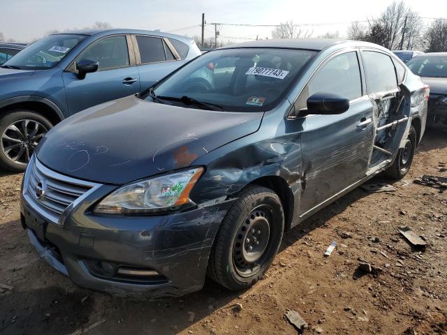 3N1AB7AP1FY295758 - 2015 NISSAN SENTRA S BLUE photo 1