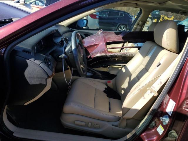 1HGCP2F81BA038966 - 2011 HONDA ACCORD EXL MAROON photo 7