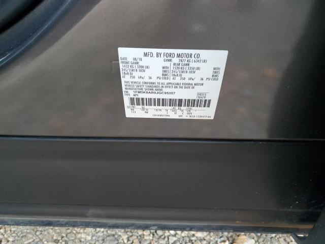 1FM5K8AR0JGC95357 - 2018 FORD EXPLORER POLICE INTERCEPTOR Boz foto 14