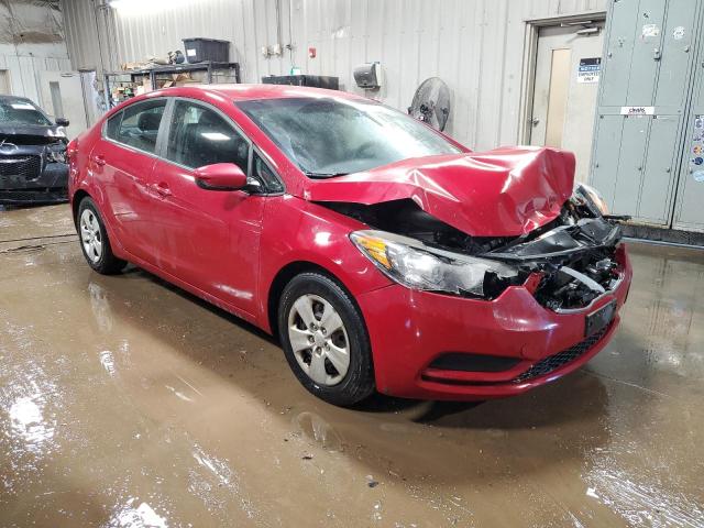 KNAFK4A65G5496163 - 2016 KIA FORTE LX RED photo 4