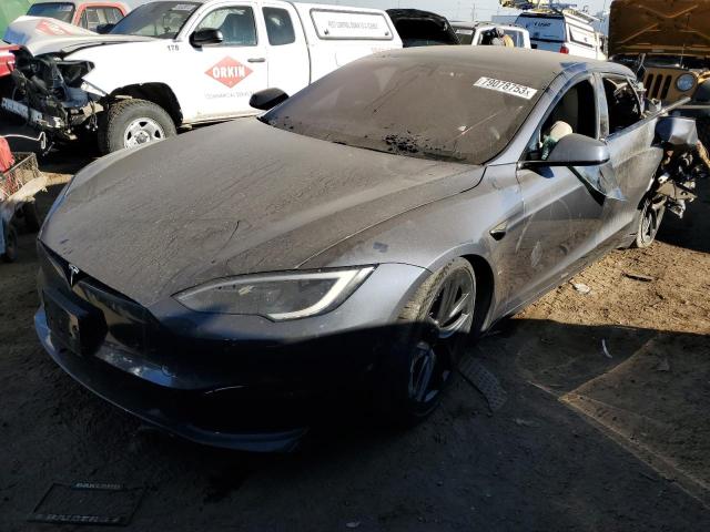 5YJSA1E52NF493060 - 2022 TESLA MODEL S Մոխրագույն լուսանկար 1