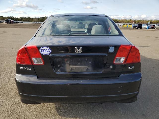 2HGES16594H615612 - 2004 HONDA CIVIC LX BLACK photo 6