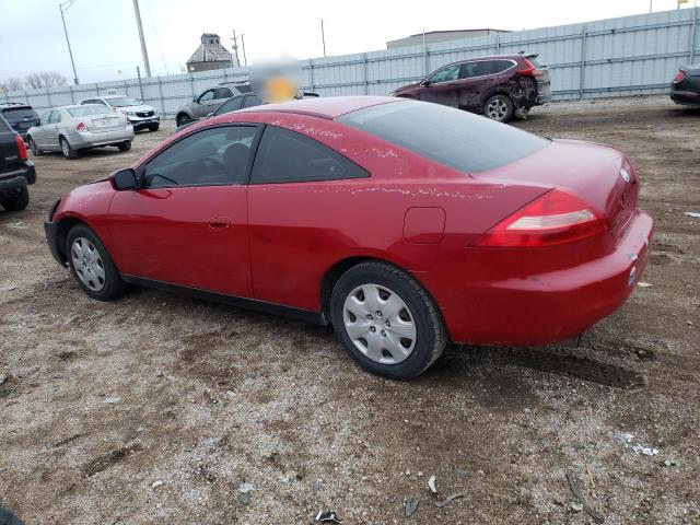 1HGCM82273A005078 - 2003 HONDA ACCORD LX RED photo 2