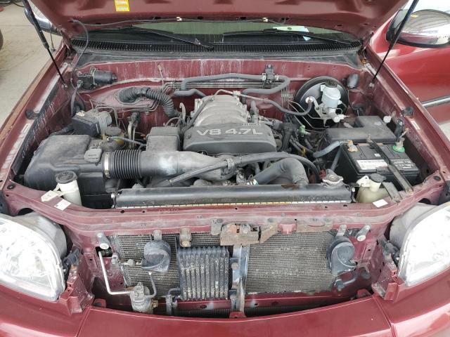 5TBRT34144S441063 - 2004 TOYOTA TUNDRA ACCESS CAB SR5 BURGUNDY photo 11