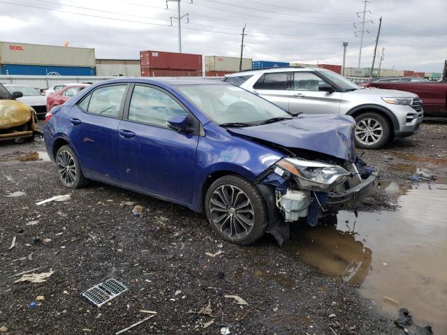 2T1BURHE5EC217655 - 2014 TOYOTA COROLLA L BLUE photo 4