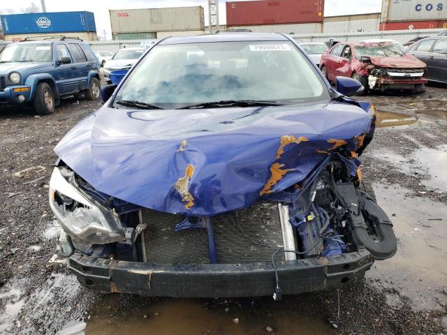 2T1BURHE5EC217655 - 2014 TOYOTA COROLLA L BLUE photo 5