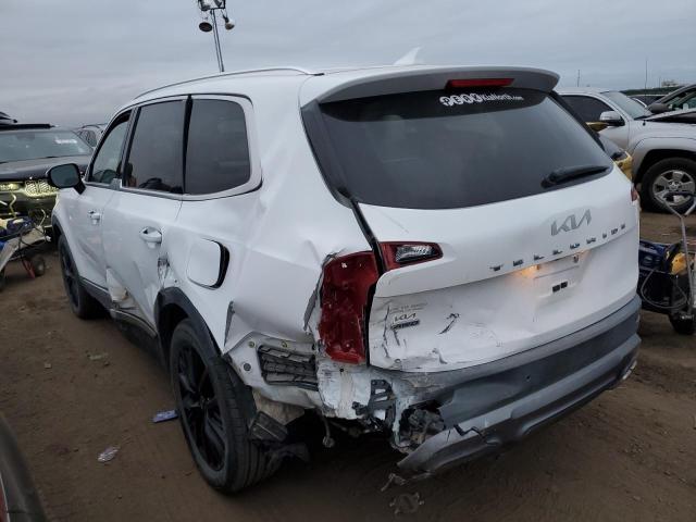 5XYP5DHCXNG287788 - 2022 KIA TELLURIDE SX WHITE photo 2